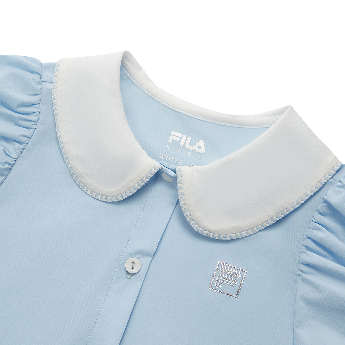 FILA KIDS WHITE LINE Girls Short Sleeves Shirt