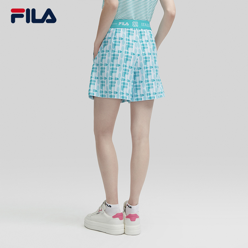 FILA CORE WHITE LINE EMERALD Women Woven Shorts in Full Print