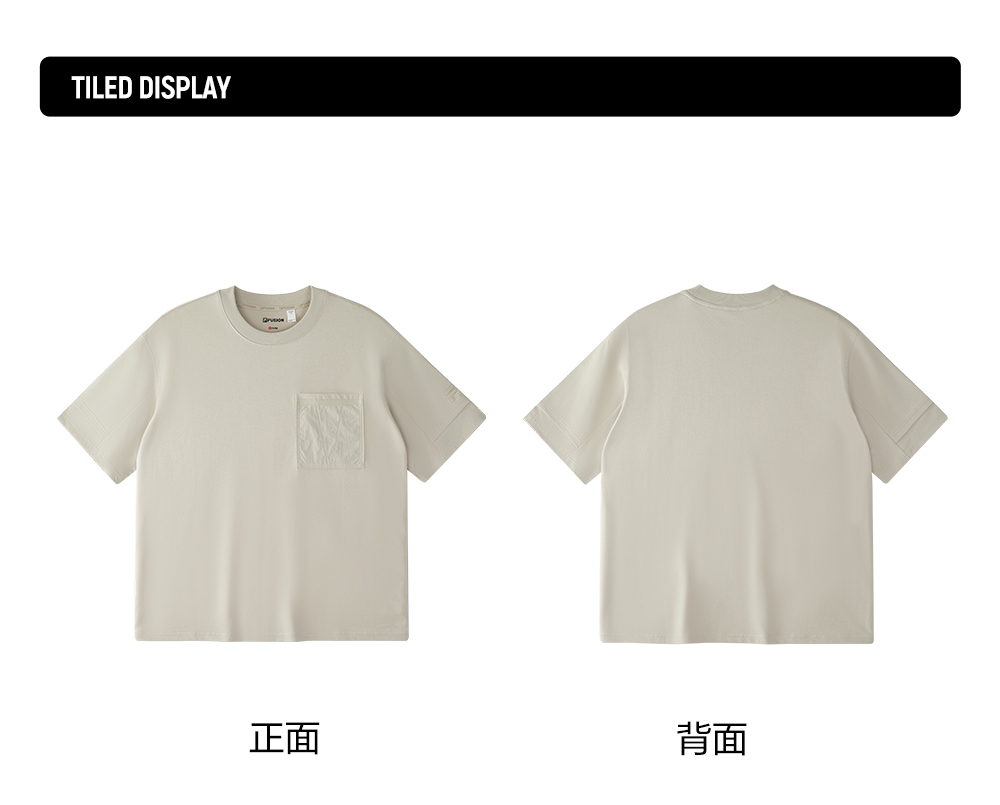 FILA FUSION INLINE FUSION X WORKWEAR WAVE BEAT Men Short Sleeves T-Shirt (Beige / White)