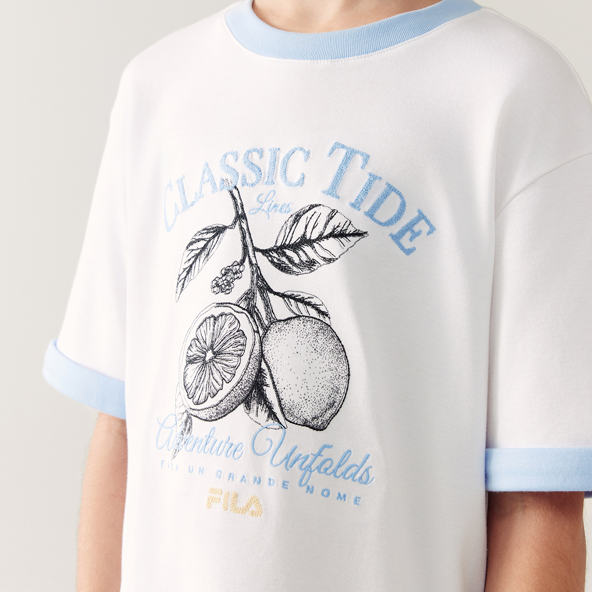 FILA KIDS WHITE LINE Boys Short Sleeves T-Shirt