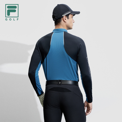 FILA CORE ATHLETICS GOLF Mens Long Sleeve Polo in Green