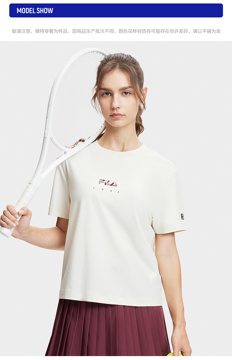 FILA CORE SPORTS ATHLETICS TENNIS Women Short Sleeve T-shirt