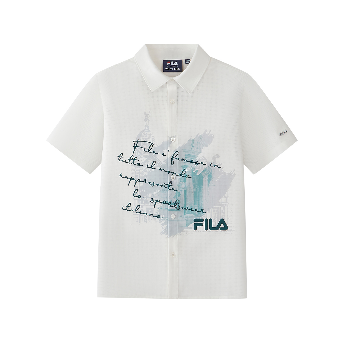FILA KIDS WHITE LINE Boys Short Sleeves Shirt