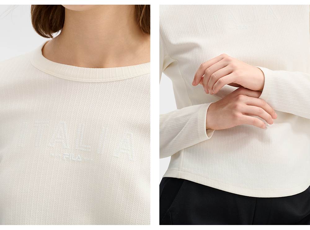 FILA CORE LIFESTYLE WHITE LINE THE GALLERIA VITTORIO EMANUELE II Women Sweatshirt (Ash)