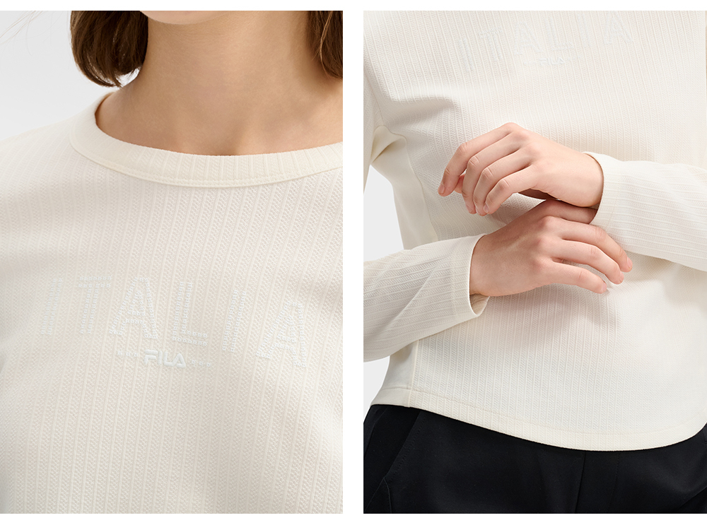 FILA CORE LIFESTYLE WHITE LINE THE GALLERIA VITTORIO EMANUELE II Women Sweatshirt (Ash)