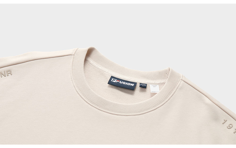 FILA FUSION INLINE FUSIONEER PURE SOPHISTICATION Unisex Sweatshirt (Beige / Brown / Ash)