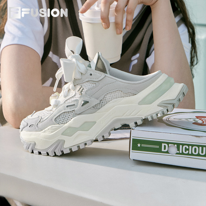 [ TOP PICK! ]FILA FUSION BIANCO MULES Women Platform Shoes/Sneakers (Pink/ Green / Purple) [ Slip-ons | 4.5cm ]