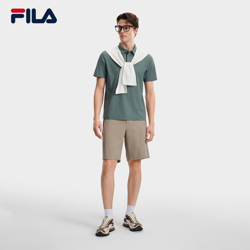 FILA Men Knitted Short Sleeve Polo Shirt