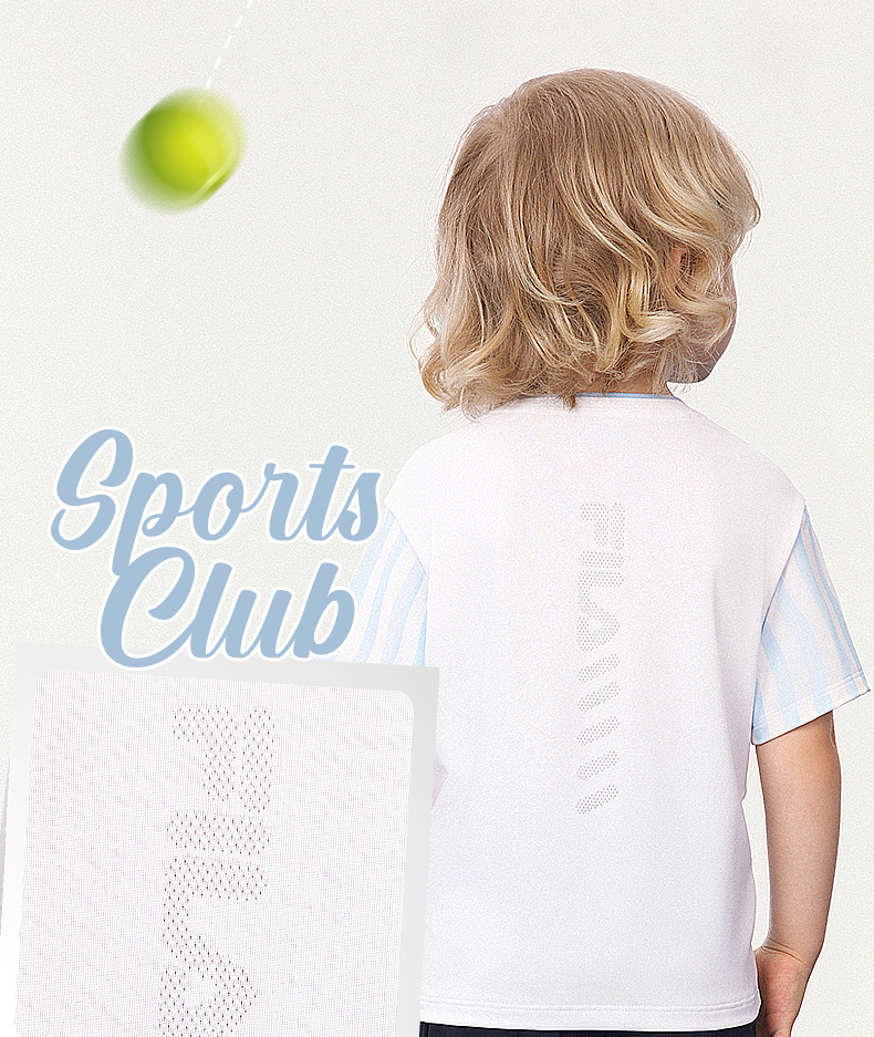 (105 - 130cm) FILA KIDS TENNIS Boy's Short Sleeve T-Shirt in Full Print