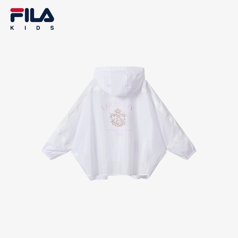 FILA KIDS WHITE LINE x RMN Girls Sun Protection Jacket with Hood in White