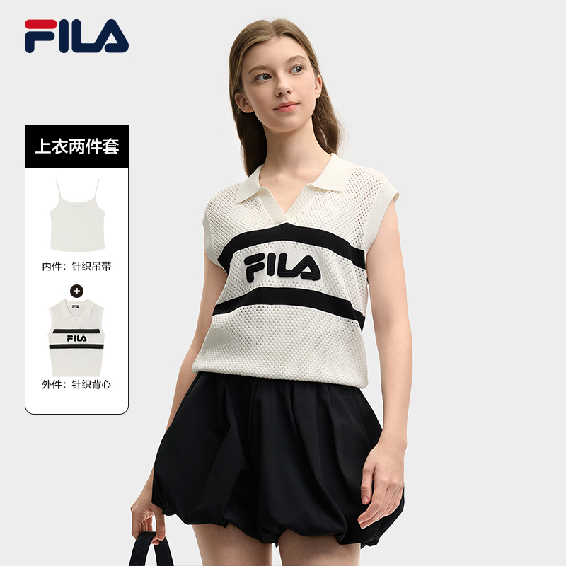 FILA CORE LIFESTYLE ORIGINALE DREAMS ON THE COURT Women 2-piece Top (White)