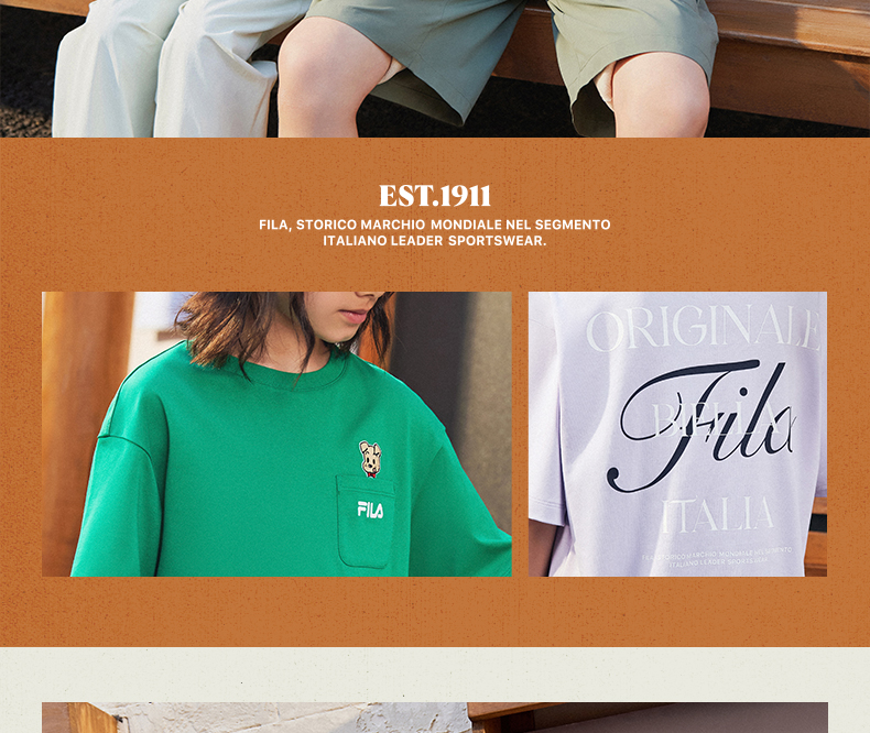 (130 - 170cm) FILA KIDS x OSAMU GOODS Unisex Short Sleeve T-Shirt