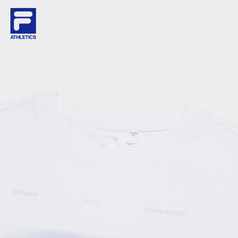 FILA CORE ATHLETICS FITNESS BLACK WOMEN FILA-FIT Women Short Sleeves T-Shirt (White)