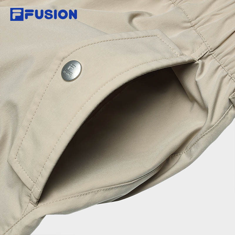 FILA FUSION x BEAMS Unisex Woven Pants in Light Khaki