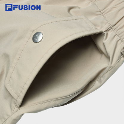 FILA FUSION x BEAMS Unisex Woven Pants in Light Khaki