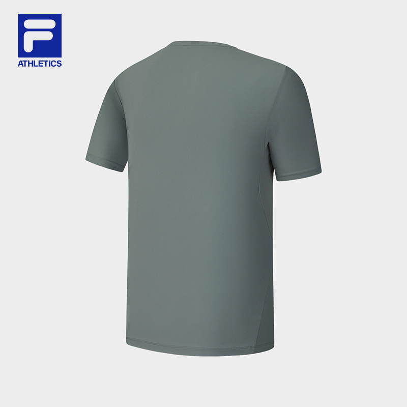 FILA CORE ATHLETICS FITNESS MEN Men Short Sleeve T-shirt (Grey / Light Green)