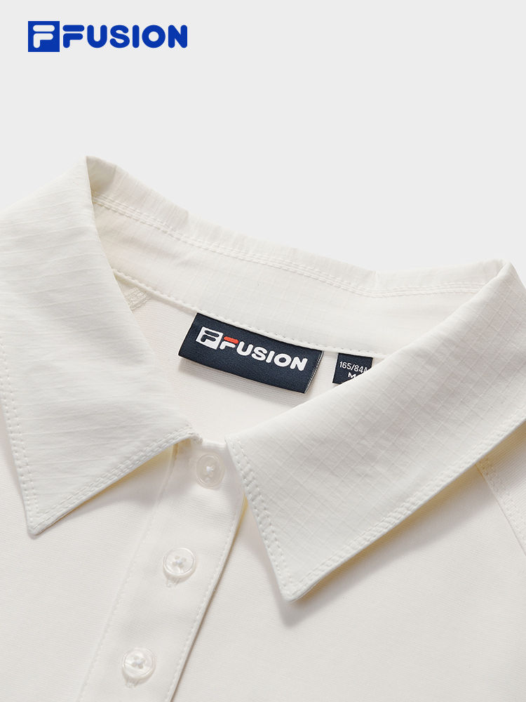 FILA FUSION  WORKWEAR METRO PORTAL Women Short Sleeve Polo (White)