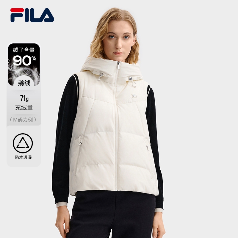 FILA CORE LIFESTYLE WHITE Women Down Jacket Vest