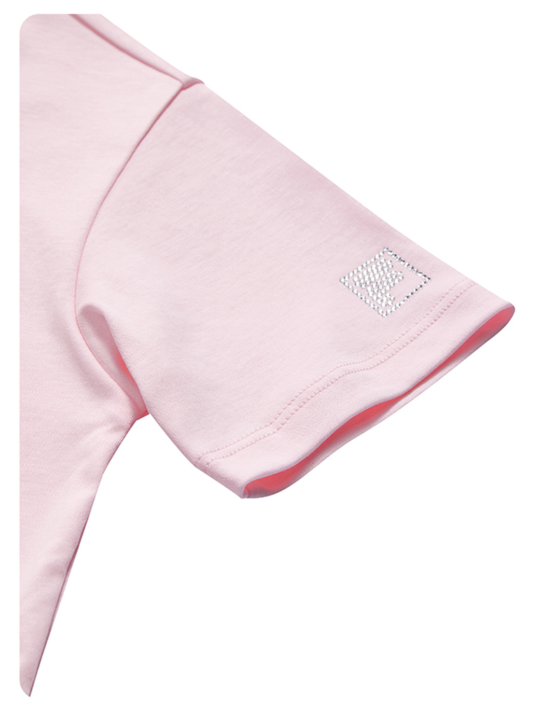 (105 - 130cm) FILA KIDS x GIGANTOSAURUS ORIGINALE Girl's Short Sleeve T-Shirt in Pink