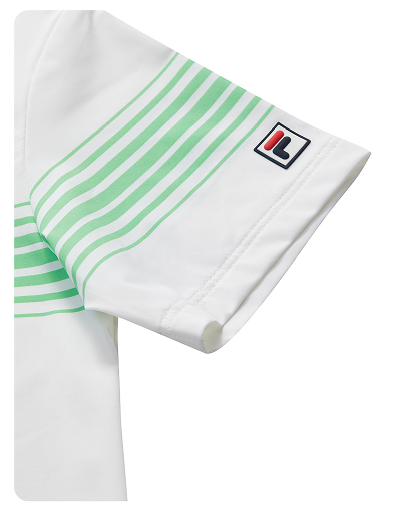(105 - 130cm) FILA KIDS TENNIS Boy's Short Sleeve T-Shirt in White