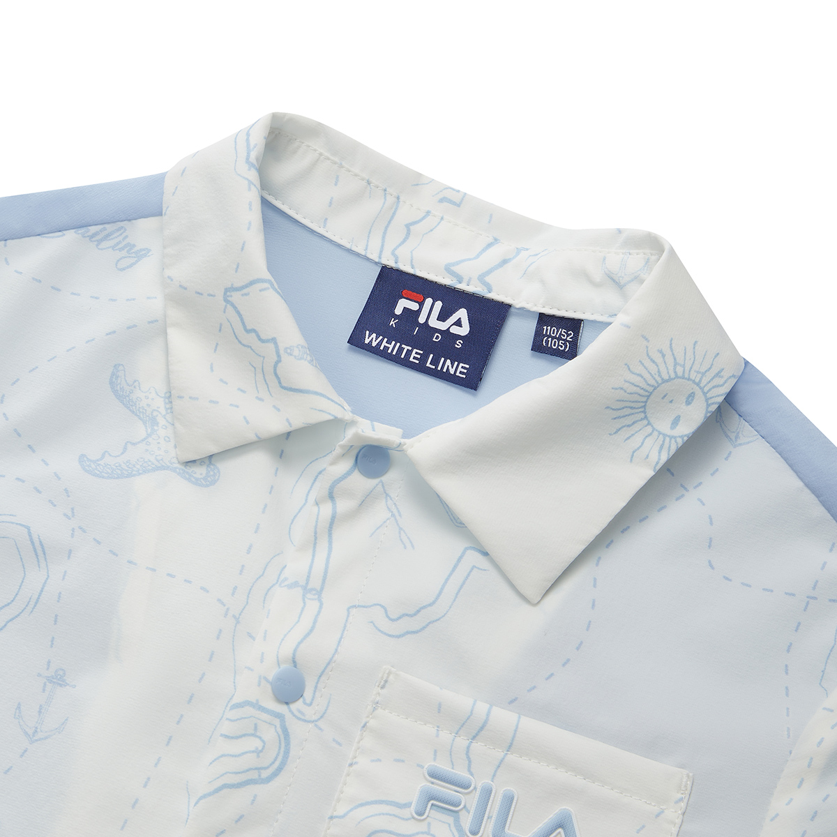 FILA KIDS WHITE LINE Boys Short Sleeves Shirt