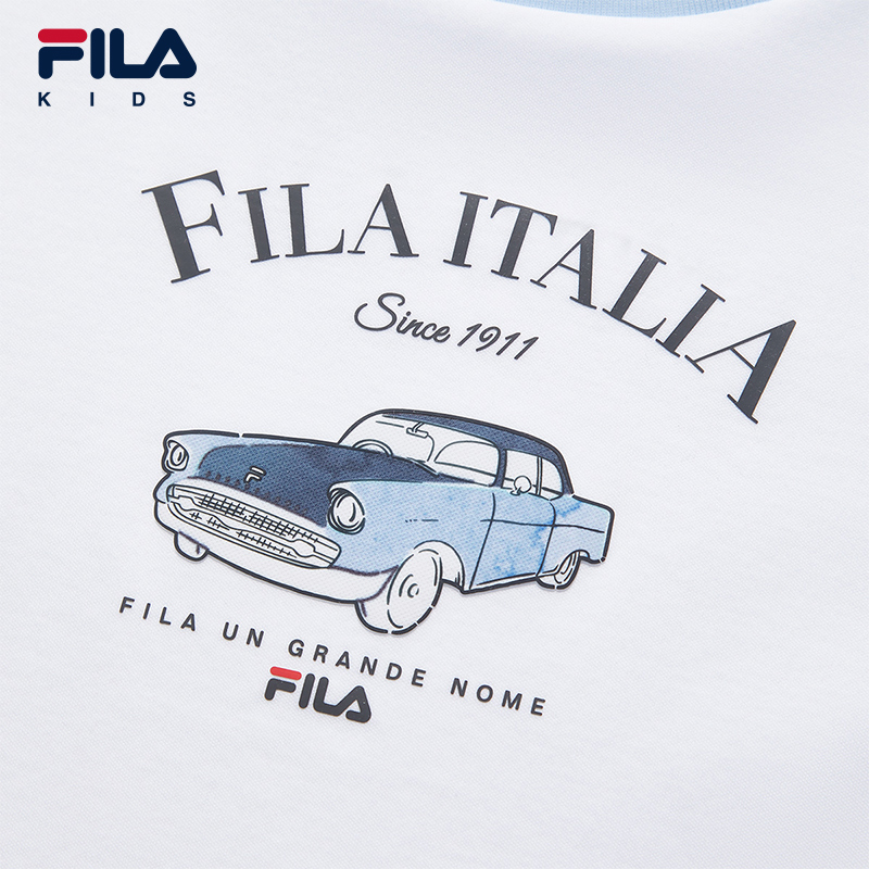 FILA KIDS Boys WHITE LINE Knit Short Sleeve Tee