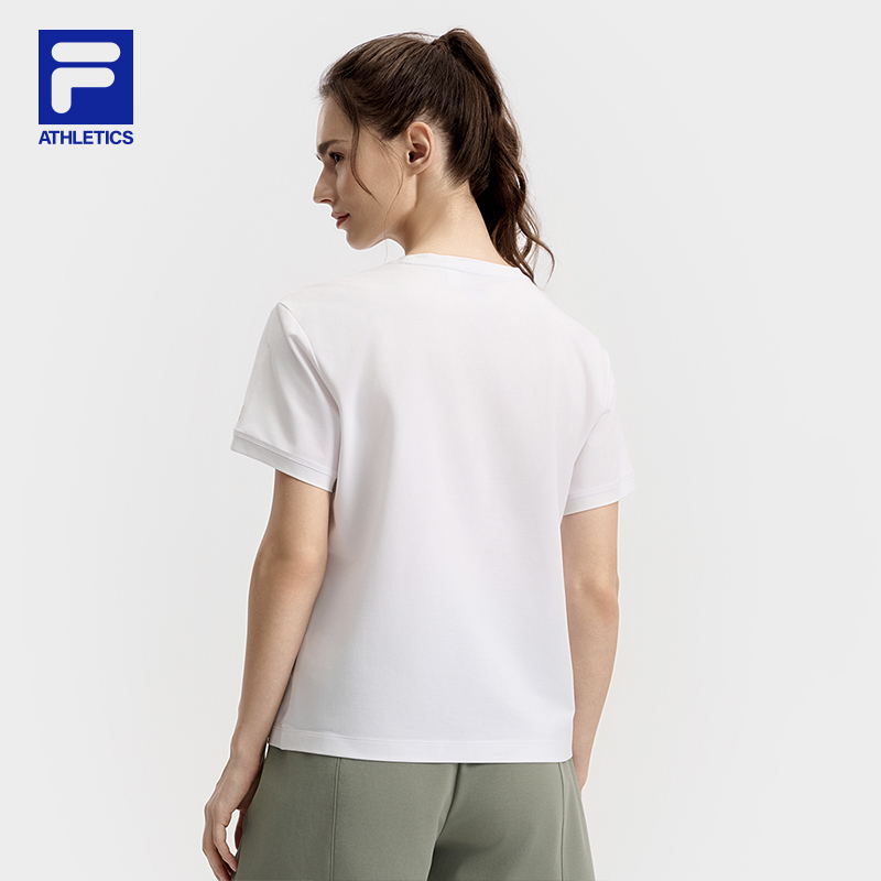 FILA CORE ATHLETICS FILA-FIT WOMEN Women Short Sleeve T-shirt (Black / White)