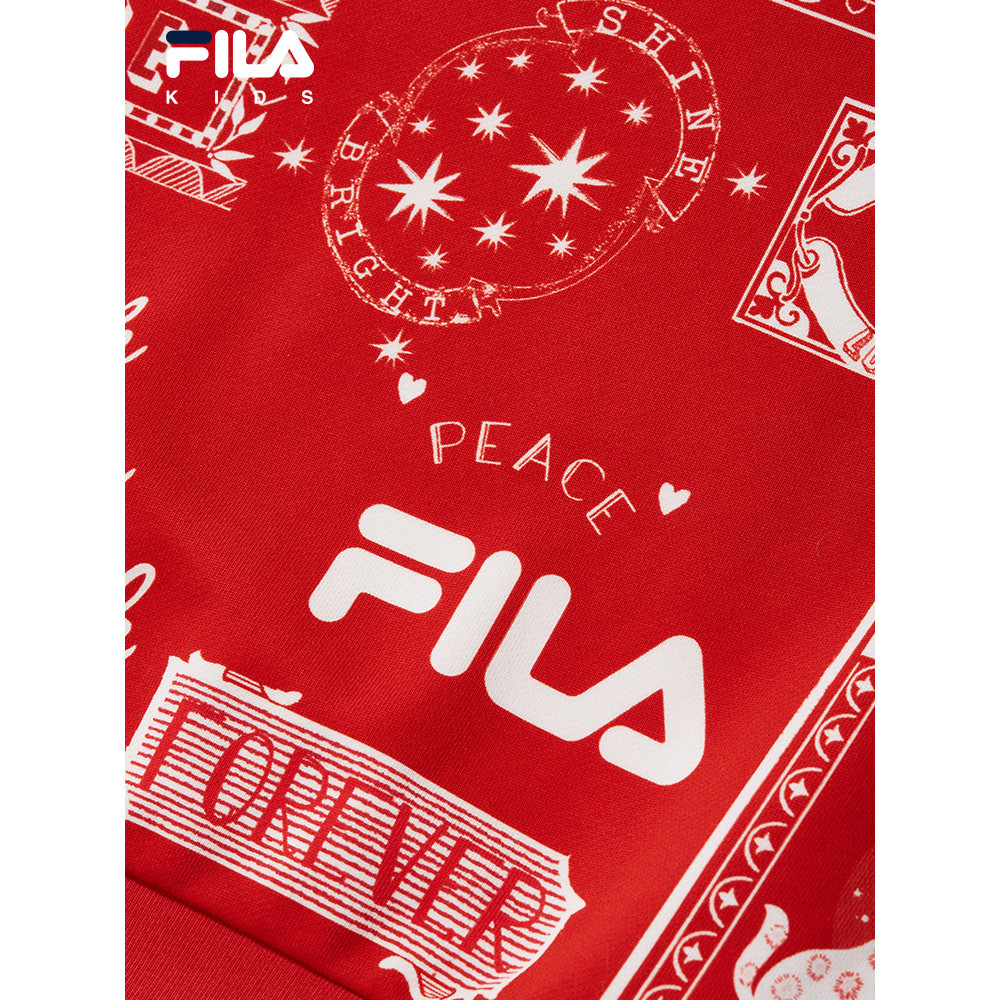 (105 - 160cm) [CNY Collection] FILA KIDS x CATH KIDSTON Boy's Sweater in Red (Full Print)