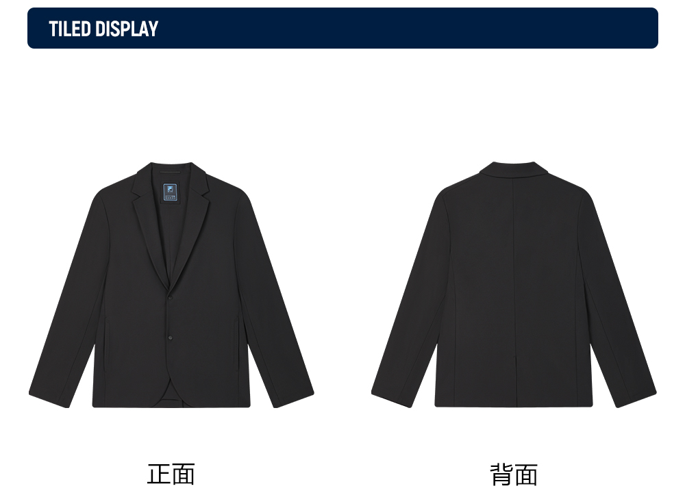 FILA CORE LIFESTYLE BLUE QUADRILATERO AESTHETICS Men Causual Suit (Black)
