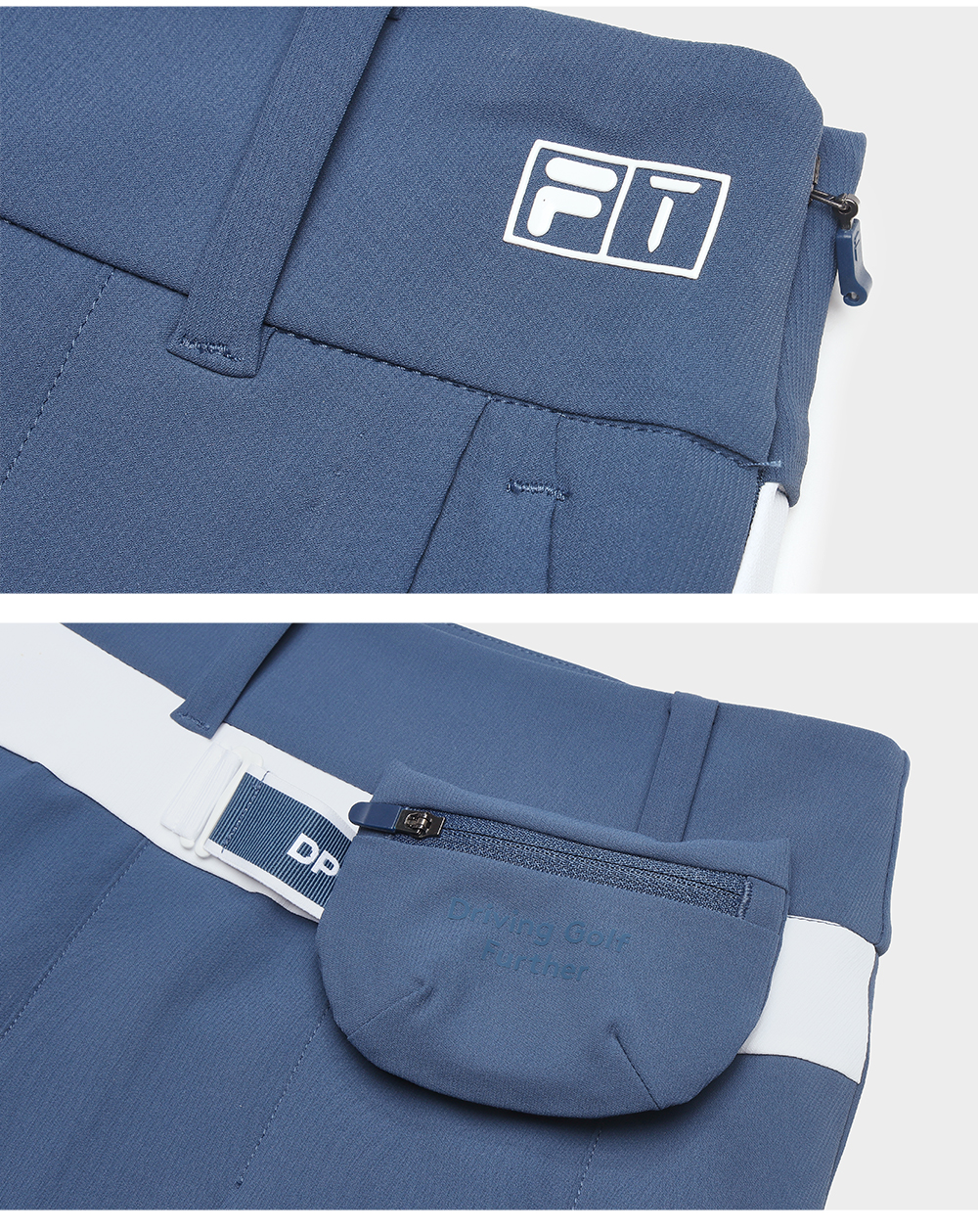 FILA CORE ATHLETICS GOLF DP WORLD TOUR MONOGRAM STRIPE Women Skorts (Blue)