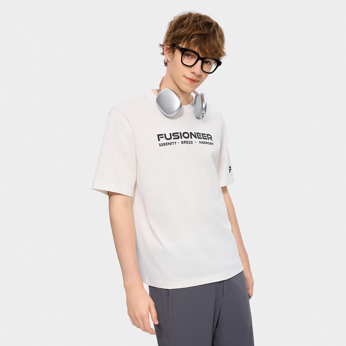 FILA FUSION INLINE Men Knitted Short Sleeve Top