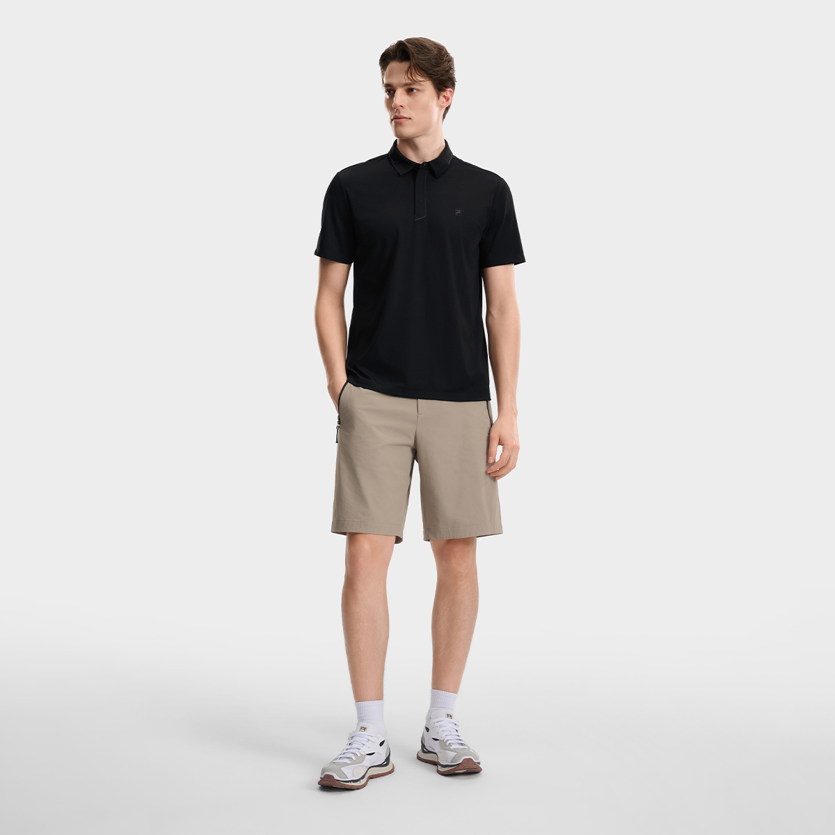 FILA Men Knitted Short Sleeve Polo Shirt