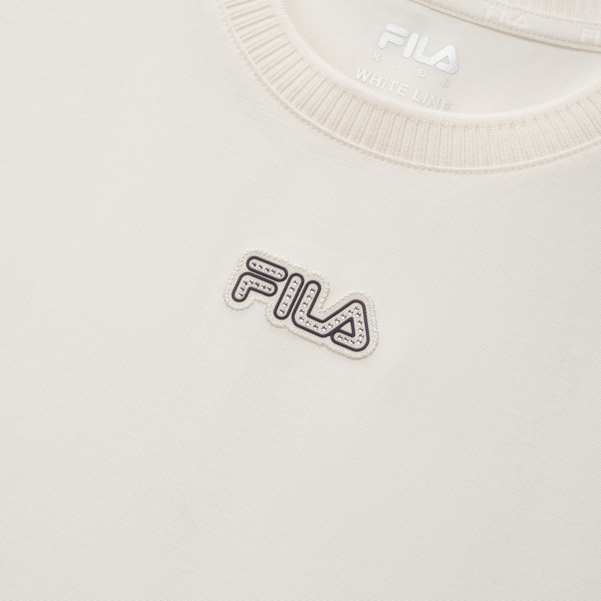 FILA KIDS WHITE LINE WHITE LINE Girls Short Sleeves T-Shirt