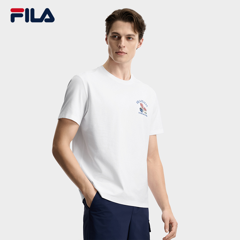 FILA MEN'S HERITAGE Knitted Short Sleeve Top