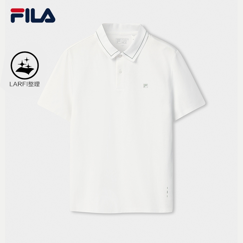 FILA CORE LIFESTYLE WHITE Men Short Sleeve Polo