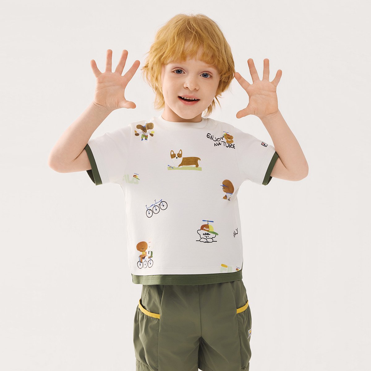 FILA KIDS CROSS OVER Boys Knitted Short Sleeve Top