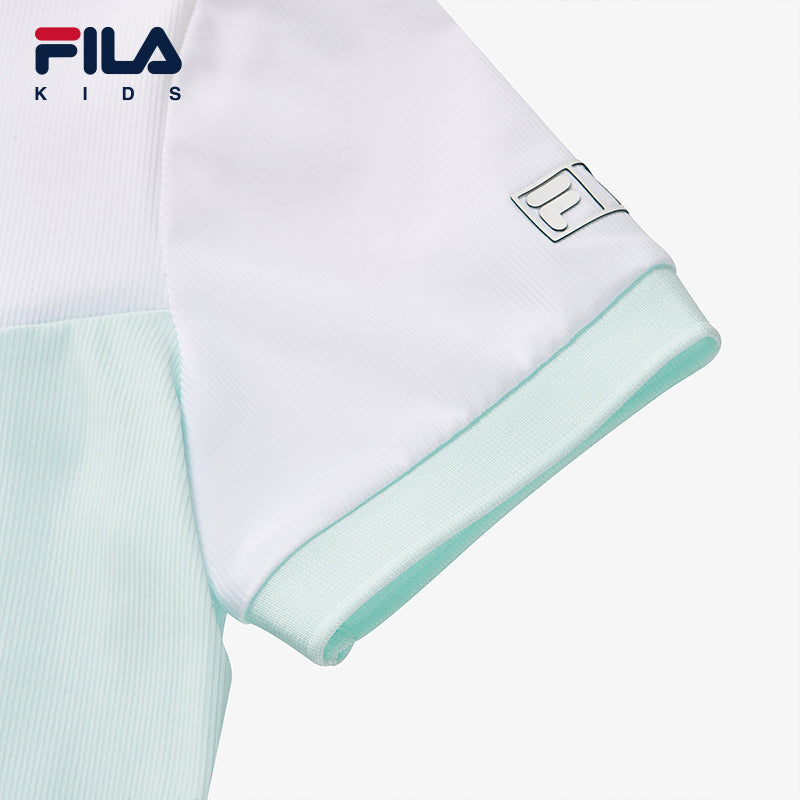 FILA KIDS PERFORMANCE GOLF Girl's Short Sleeve Polo in Light Green