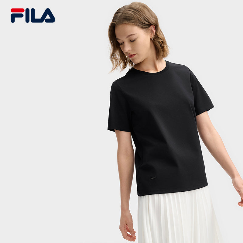 FILA CORE LIFESTYLE WHITE LINE THE GALLERIA VITTORIO EMANUELE II Women Short Sleeves T-Shirt (Light Pink / Black / White)