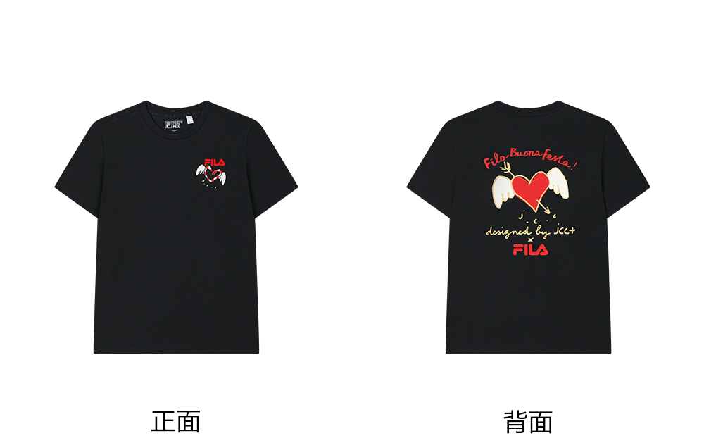 FILA CORE LIFESTYLE ORIGINALE FILA SOPHEY Unisex Short Sleeves T-Shirt (Black / Red / White) - Unisex