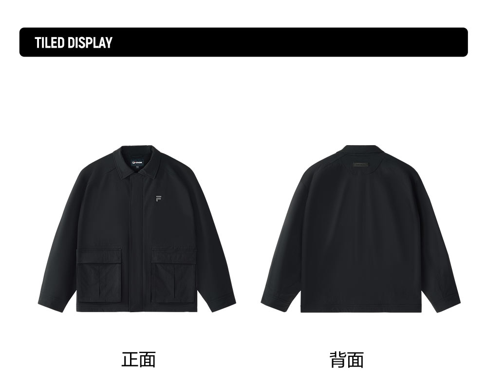 FILA FUSION INLINE FUSIONEER PURE SOPHISTICATION Men Woven Jacket (Black)