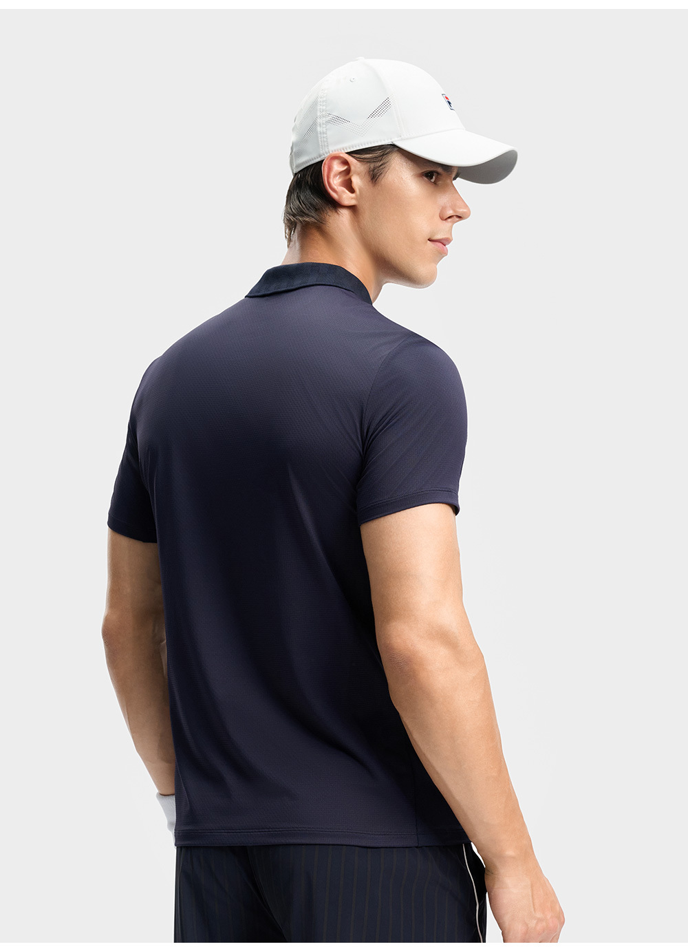 FILA CORE ATHLETICS TENNIS1 ART IN SPORTS Men Short Sleeve Polo (Navy)