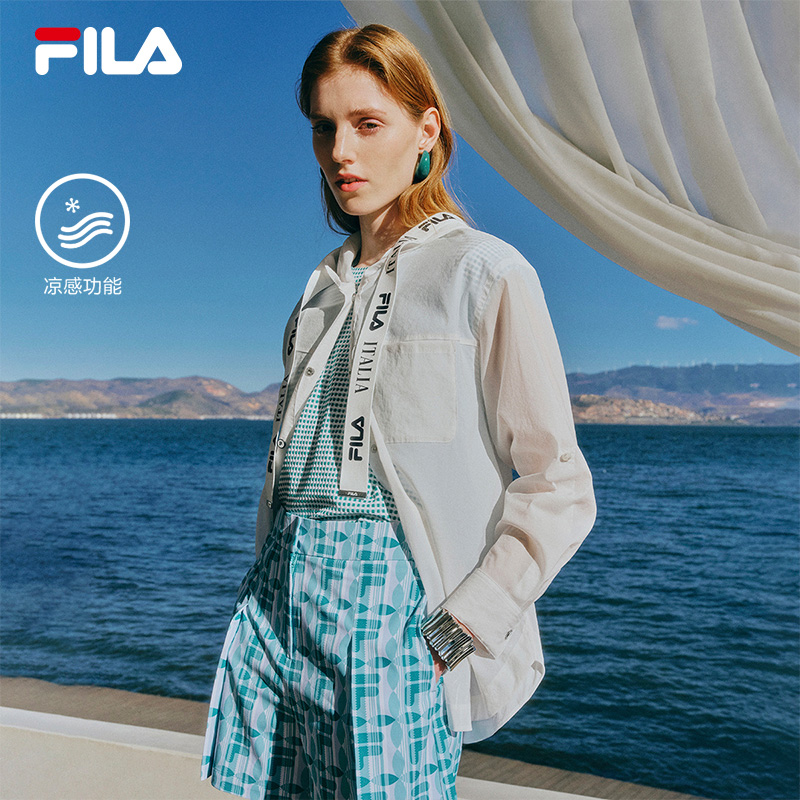 FILA CORE WHITE LINE EMERALD Women Long Sleeve Shirt in