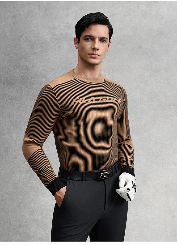 【Xulongyi】FILA CORE GOLF Men Knit Sweater in Brown
