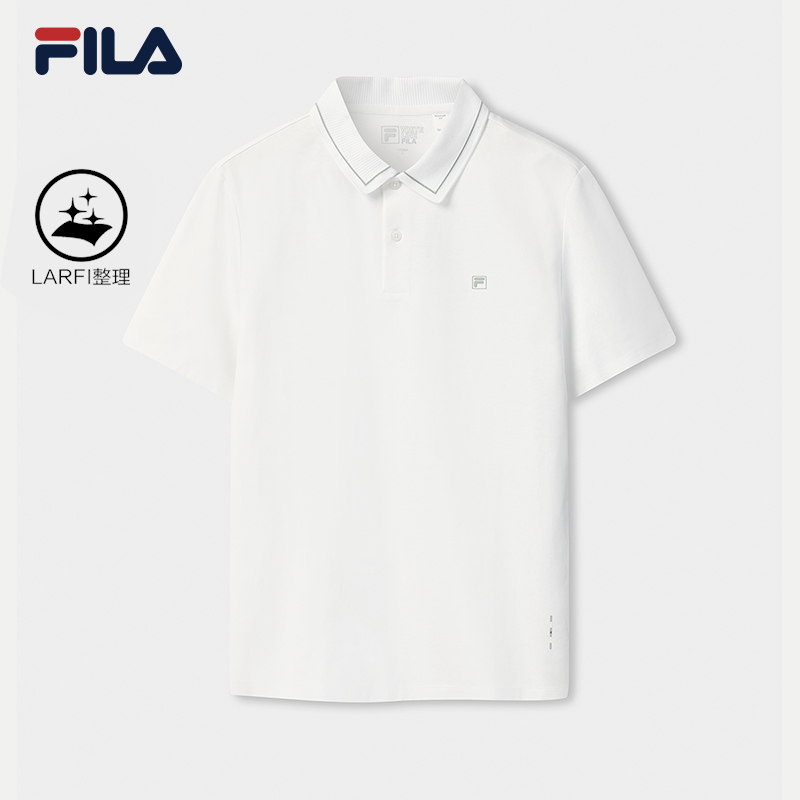 FILA CORE LIFESTYLE WHITE Men Short Sleeve Polo