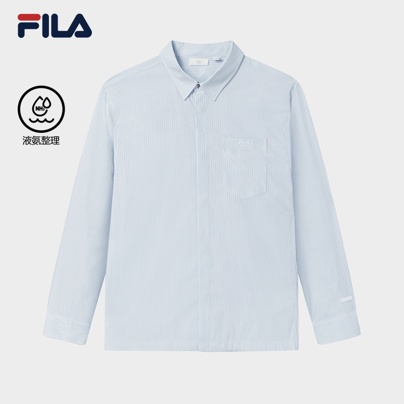 FILA CORE LIFESTYLE MILANO ART OF BRERA Men Long Sleeve Shirt (Light Blue)