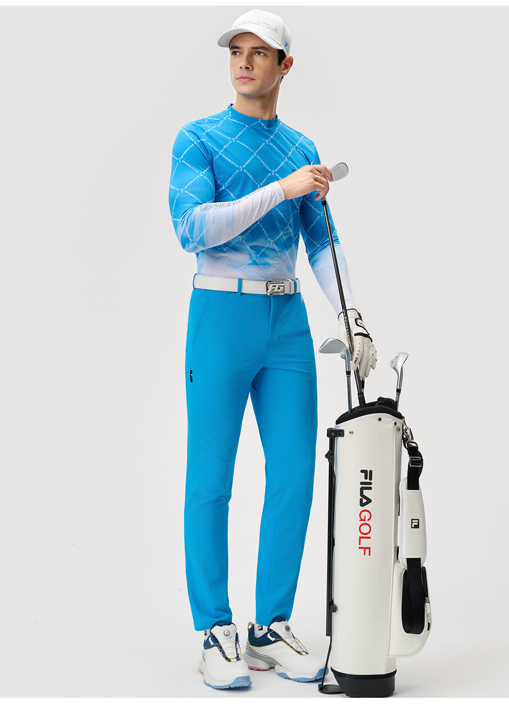 FILA CORE ATHLETICS GOLF (DP WORLD TOUR) Men Long Sleeve Tee (Full Print)