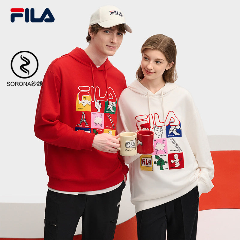 FILA CORE LIFESTYLE ORIGINALE FILA SOPHEY Men Hoodie (Red / White