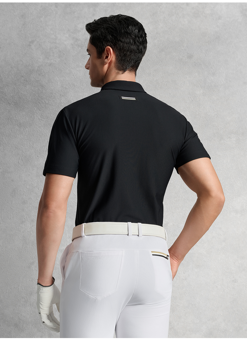 FILA CORE ATHLETICS GOLF ELITE GOLF CLUB Men Short Sleeve Polo (Black)