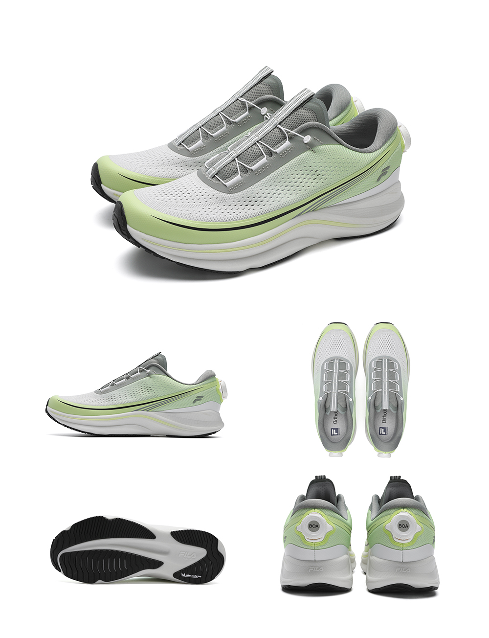 FILA CORE ATHLETICS BOA CHEETAH 2 Men Road Running Shoes (Grey / Yellow)