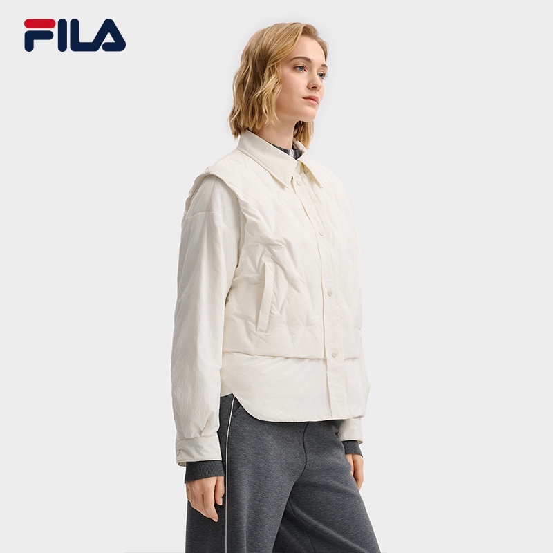 FILA CORE LIFESTYLE WHITE Women 2-piece Down Jacket